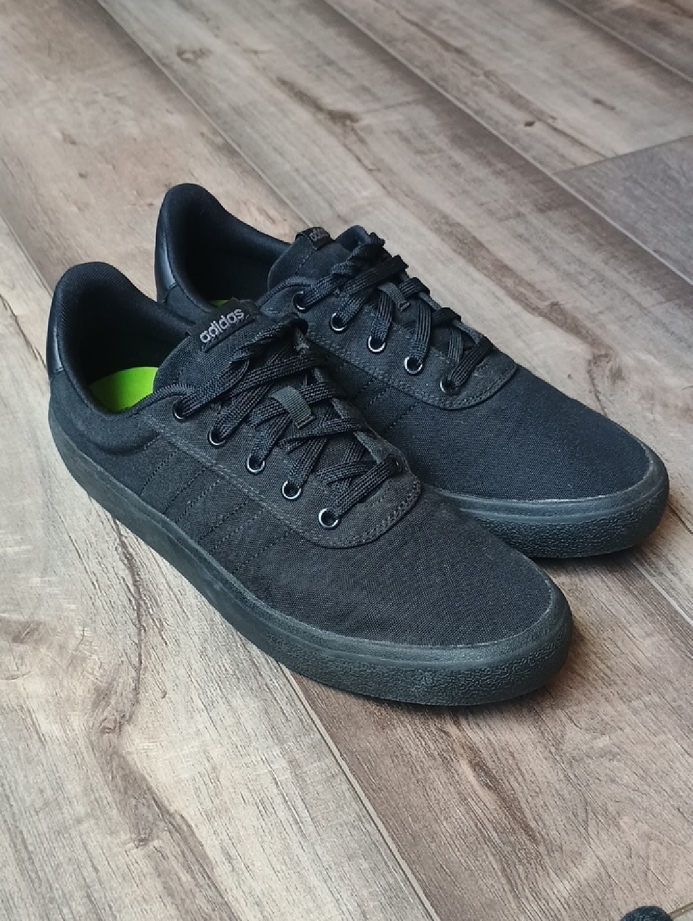adidas Men’s Black Low-Top Canvas Sneakers